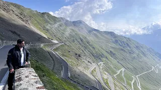 Stelvio Pass on Honda Goldwing Tour DCT with Pillion rider