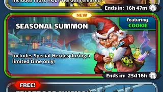 Empires & Puzzles: 50 x pull seasonal Christmas summon Portal - feat new heroes cookie and ginger