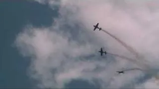 The Blades Formation Aerobatics Team(4 x Extra 300 LP aircraft) at Sunderland Airshow UK