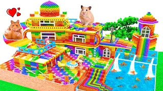 DIY - Build Water Park House Has Swimming Pool And Slide For Pets From Magnetic Balls - Magnet Balls