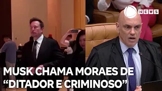 Elon Musk chama Alexandre de Moraes de "ditador" e "criminoso"