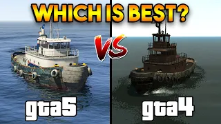 GTA 5 TUG BOAT VS GTA 4 TUG BOAT | WHICH IS BEST?