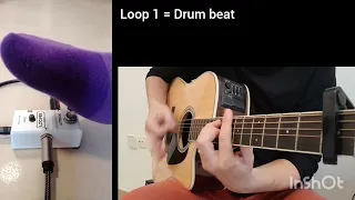 Come Together Guitar Loop - Beatles - Single Loop Pedal Full Song - Slowed down afterwards