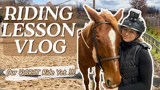 OUR WORST RIDE YET... | Horse Riding Lesson Vlog