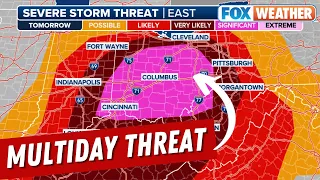 Significant Severe Weather Threat For Tuesday As Multiday Outbreak Continues, Storms Shift East