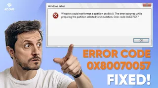 ✅ [Fixed!]Failed To Format the Selected Partition Error Code 0x80070057
