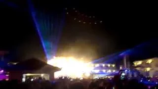 David Guetta Ushuaia Closing Party 2015 Amazing Lightening Storm