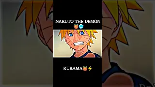 NARUTO THE DEMON KURAMA🔥👹 AND NARUTO 🥶#naruto #anime #status #kurama