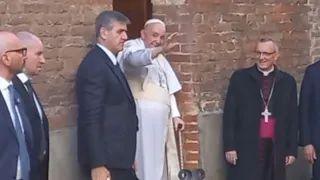 Papa Francesco ad Asti arrivo in Vescovado