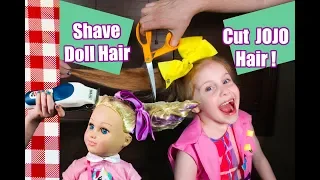 SHAVE My JOJO Siwa Doll Hair + CUT My Jojo Hair ! Extreme Haircut Makeover