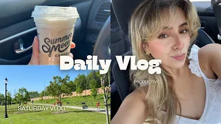 PRODUCTIVE VLOG: running, coffee shop, doggy, shopping!