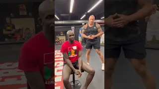 Dwayne The Rock Johnson did what to this african UFC fighter? #shorts