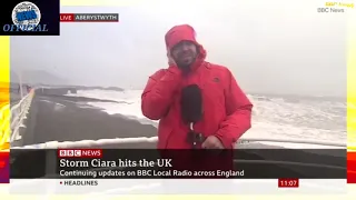 Weather reporters take a battering during Storm Ciara