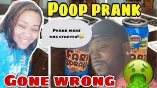 WIPING POOP ON MY BOYFRIEND HAND PRANK! HE GOT SO MAD..PRANK WARS HAS BEGAN LOL!! FART SPRAY STANKS