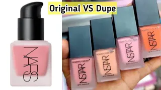 Original vs Dupe Comparison b/w Nars liquid blush @atherjaveria9745