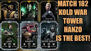 Beating Match 182 Kold War Tower With my Account From Zero. MK Mobile.