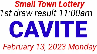 STL - CAVITE February 13, 2023 1ST DRAW RESULT