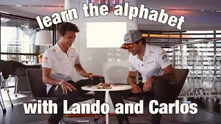 learn the alphabet with lando norris and carlos sainz