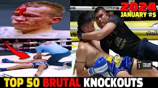 Top 50 MUAY THAI & MMA, BOXING Knockouts 🌎 January 2024 Part.5