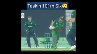 Taskin 101m Six!  Ban vs Ire 1st ODI Match 2023| Bangladesh vs Ireland #shorts