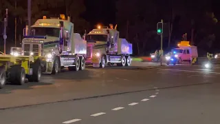 *RARE* NSW Police, Fire, Ambulance & AFP assist Nuclear Waste transport.