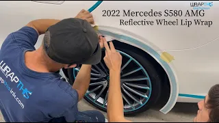 2022 Mercedes Benz S580 AMG Reflective Wheel Lip Wrap Time Lapse