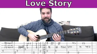 Fingerstyle Tutorial: Love Story (Andy Williams) - Guitar Lesson w/ TAB