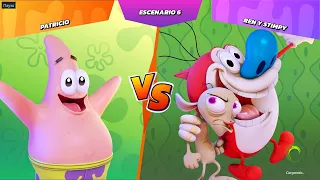 Патрик Против Рен и Стимпи Nickelodeon All Star Brawl 2021