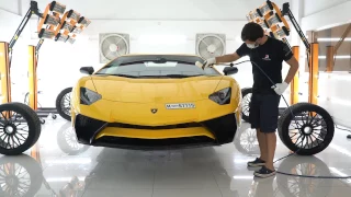 AVENTADOR SV GOT FULL DETAILING SERVICE WITH TOP CERAMIC COATING BRAND