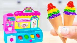 Tasty Rainbow Ice Cream 🌈 1000+ Easy Miniature Rainbow Cake Decorating Ideas by Mini Cake Star