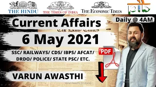 6 MAY 2021 CURRENT AFFAIRS | Daily Current Affairs Jackpot |#CurrentAffairs2021