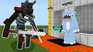 MUTANT WITHER SKELETT vs SICHERSTES HAUS in Minecraft!