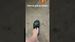 How to put on adidas slides