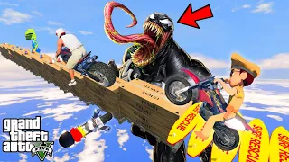 Little singham & Franklin Play IMPOSSIBLE Monster Truck Ramp Challenge IN GTA 5 | SHINCHAN and CHOP