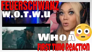 Very First Time Reacting to FEUERSCHWANZ | Warriors Of The World United REACTION | Just Jen reacts