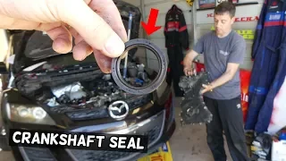 HOW TO REPLACE FRONT CRANKSHAFT SEAL ON MAZDA 2.3 MAZDA CX-7 CX7, MAZDASPEED 3, MAZDASPEED 6