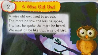 A Wise Old Owl | Sr Kg Rhymes | Songs & Poem | S&D Teacher