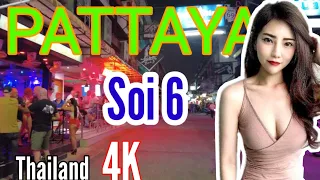 🔴 Pattaya Beach Road  Soi 6 Saturday Night 4K Thailand 🇹🇭