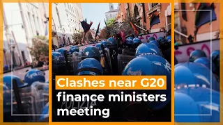 Police, protesters clash as G20 finance ministers meet