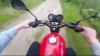 Покатушки по лесу к речке misk d4 125/Rides in the woods on a moto Беларусь