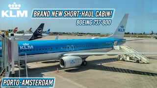 Flying KLM's NEWLY RETROFITTED Boeing 737-800 | Porto-Amsterdam