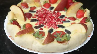 How to make fruits pie (easy recipe on fruits pie with English subtitles)