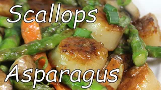 扇貝Seared Scallops with Asparagus in Hoisin Sauce