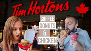 Trying Tim Hortons For The First Time - Breakfast , Lunch And A Box Full Of Donuts + Veggie Options