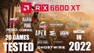 RX 6600 XT in 2022 | I5-12400 | 1080p - 1440p - 4K 20 Games Tested