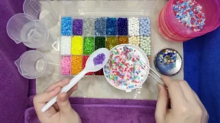 [ASMR] Classified colored gravel into small plastic boxes Ep.18