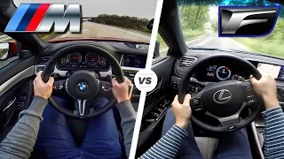 BMW M5 vs Lexus GS F Acceleration Sound & POV by AutoTopNL