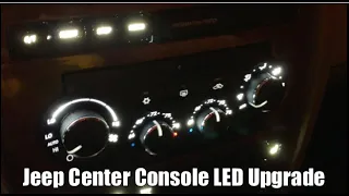 Jeep Grand Cherokee WK Center Console Light Bulb Replacement with LEDs