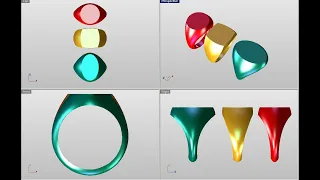 How to make signet shapes rings in 5 min in matrix and rhinoceros