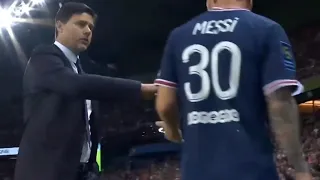 Messi's reaction after being substed/ PSG vs LYON